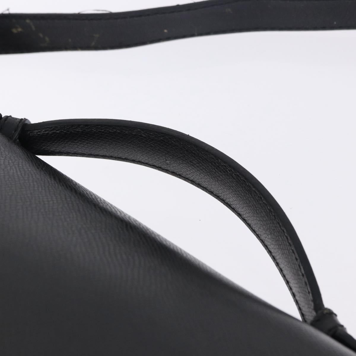 Salvatore Ferragamo Boston Bag Leather 2way Black Silver Auth bs36559