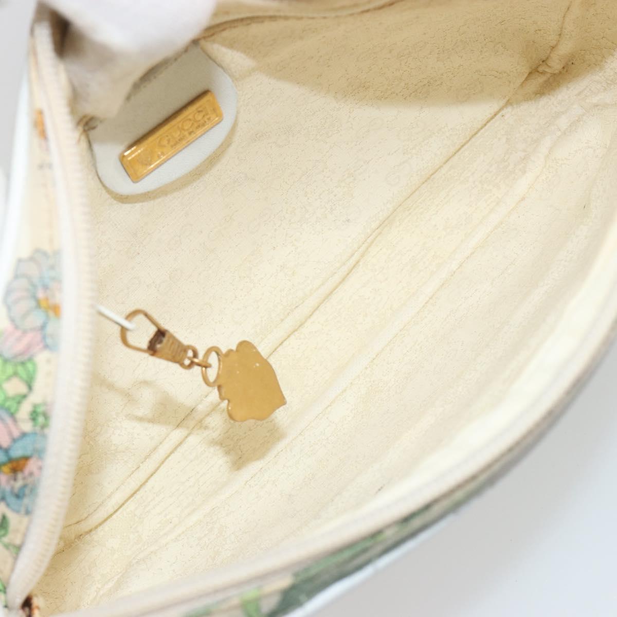 GUCCI Flora Shoulder Bag Canvas Multicolor Gold 007 113 1943 Auth bs36563