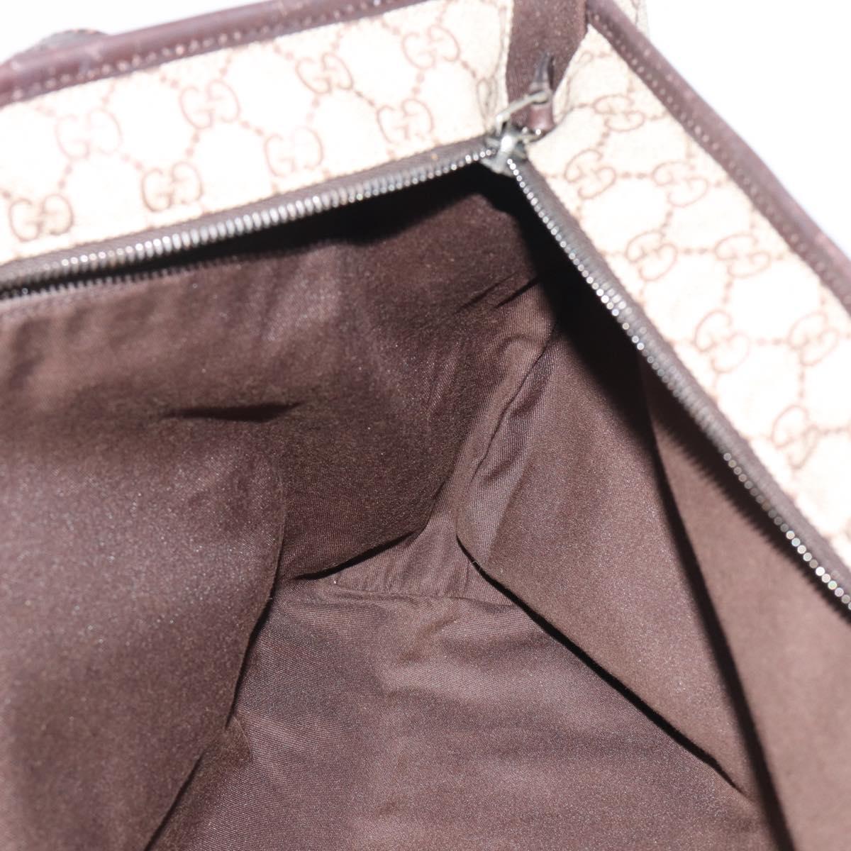 GUCCI GG Supreme Tote Bag PVC Beige 181084 Auth bs36565