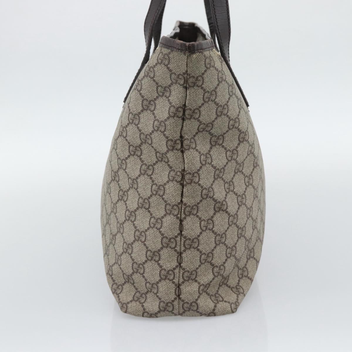 GUCCI GG Supreme Tote Bag PVC Beige 181084 Auth bs36565