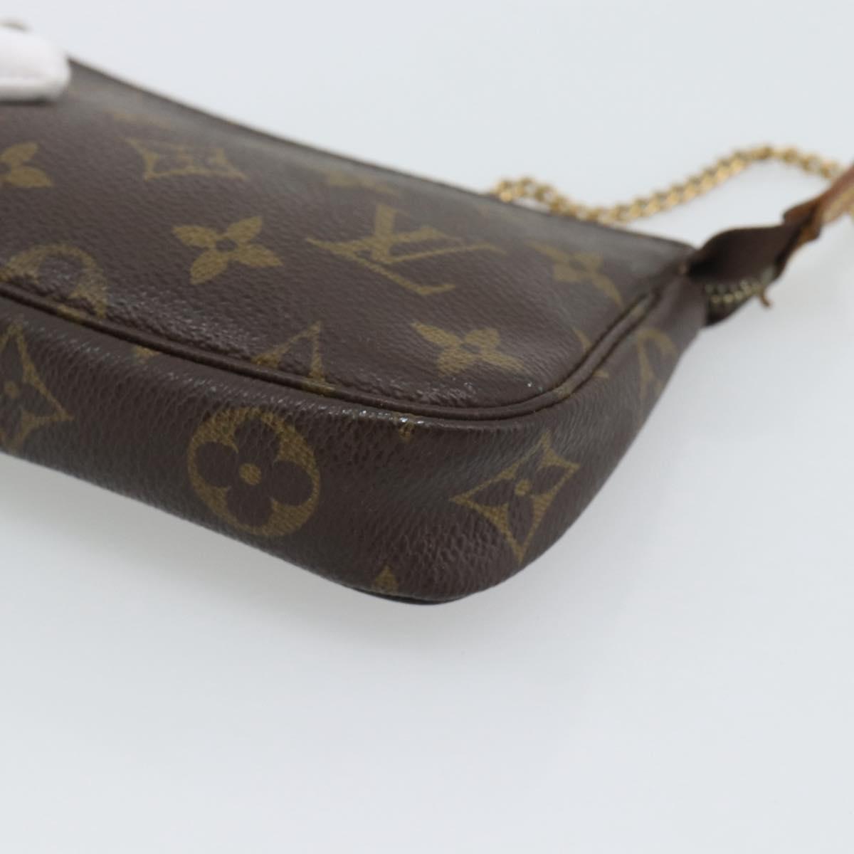 LOUIS VUITTON Monogram Mini Pochette Accessoires Pouch N41667 LV Auth bs36566