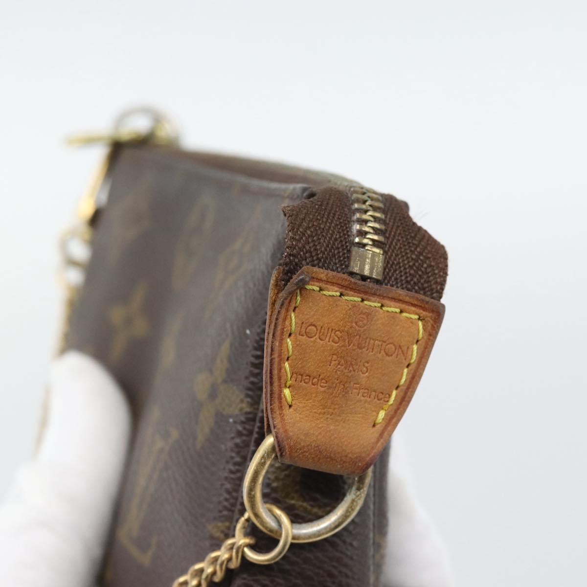 LOUIS VUITTON Monogram Mini Pochette Accessoires Pouch N41667 LV Auth bs36566