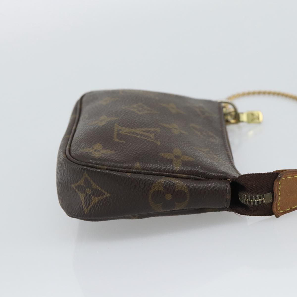 LOUIS VUITTON Monogram Mini Pochette Accessoires Pouch N41667 LV Auth bs36566