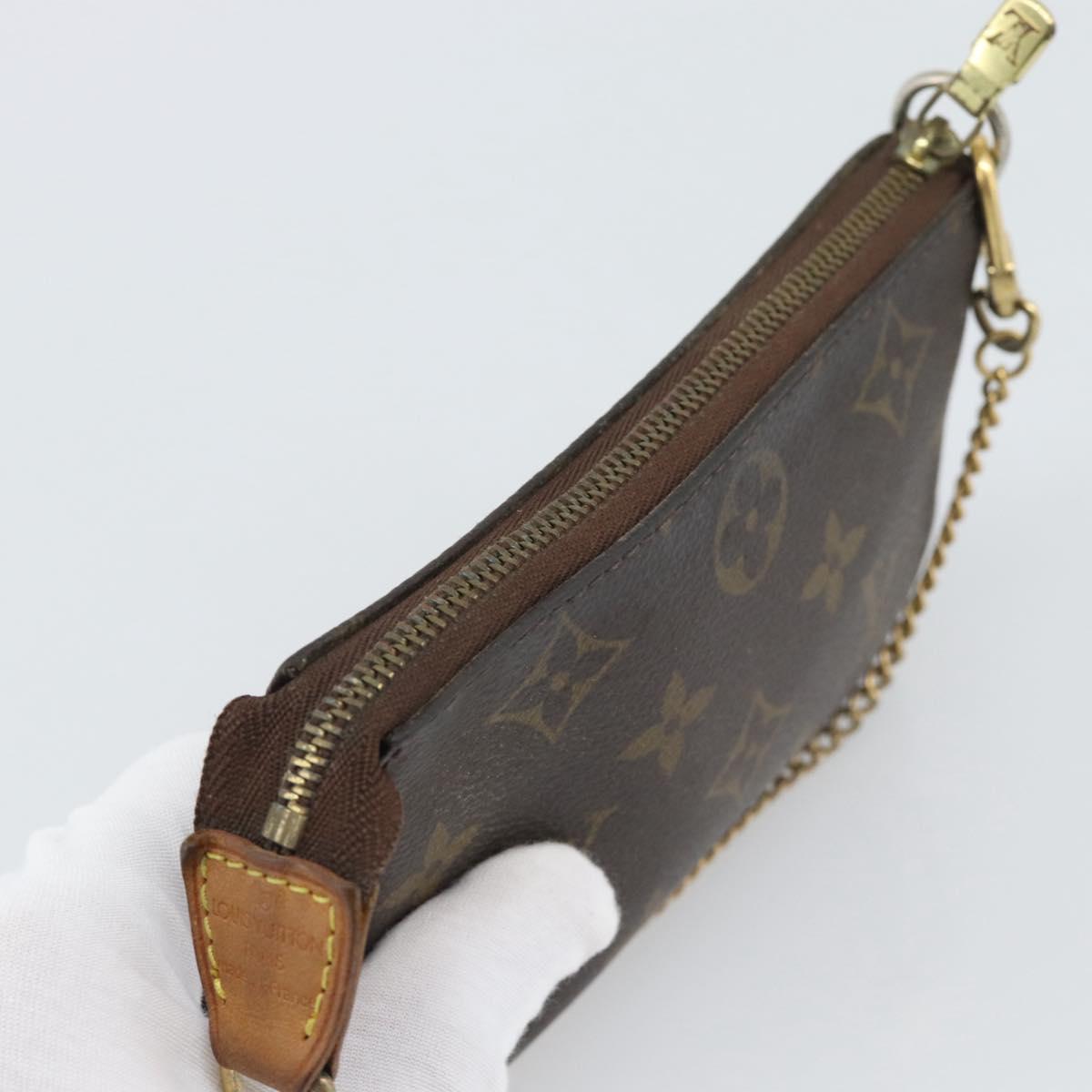 LOUIS VUITTON Monogram Mini Pochette Accessoires Pouch N41667 LV Auth bs36566