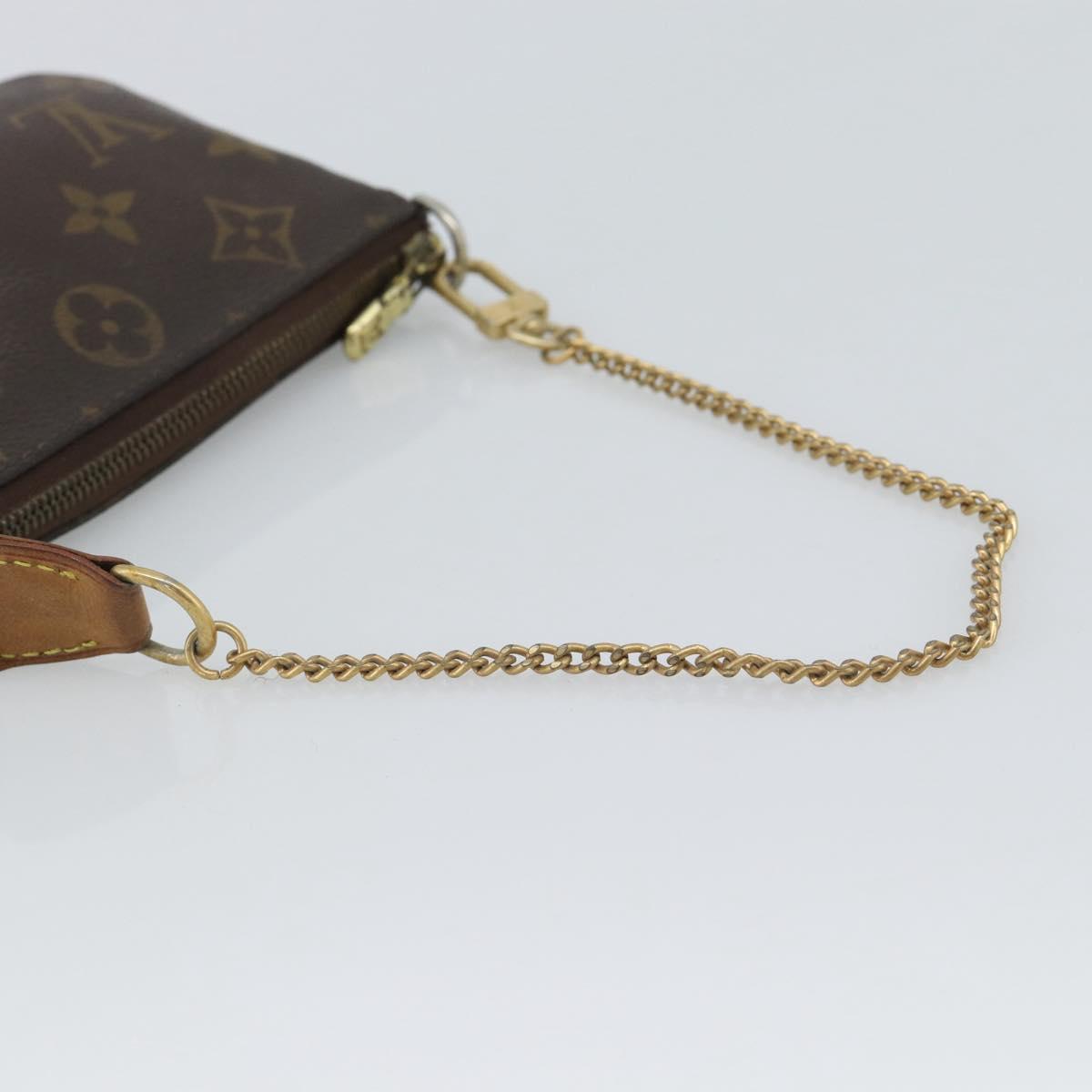 LOUIS VUITTON Monogram Mini Pochette Accessoires Pouch N41667 LV Auth bs36566