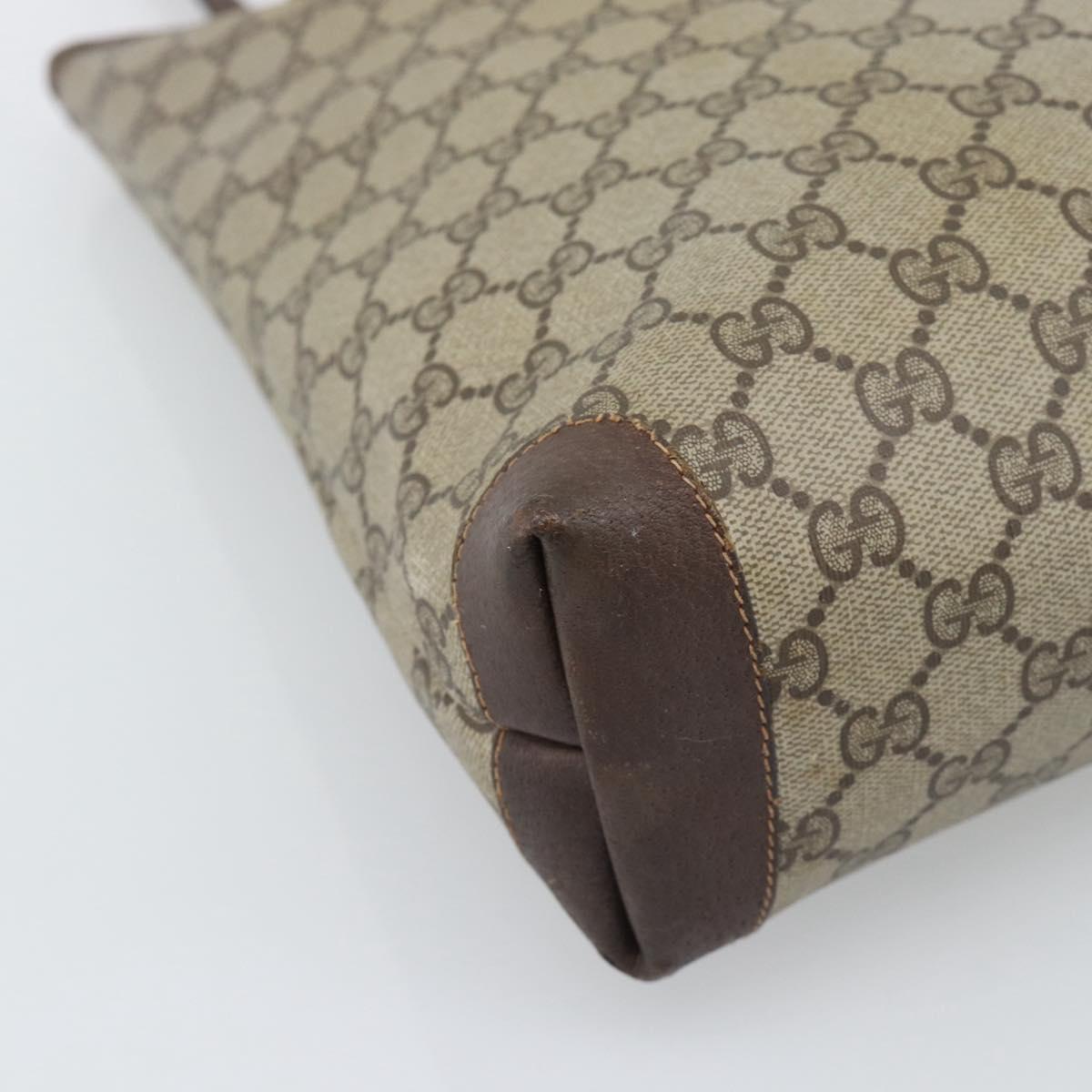 GUCCI GG Supreme Web Sherry Line Tote Bag PVC Beige Gold 89 02 905 Auth bs36567
