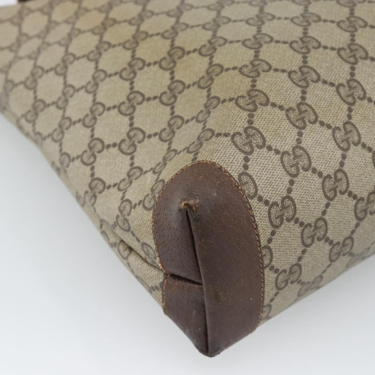 GUCCI GG Supreme Web Sherry Line Tote Bag PVC Beige Gold 89 02 905 Auth bs36567