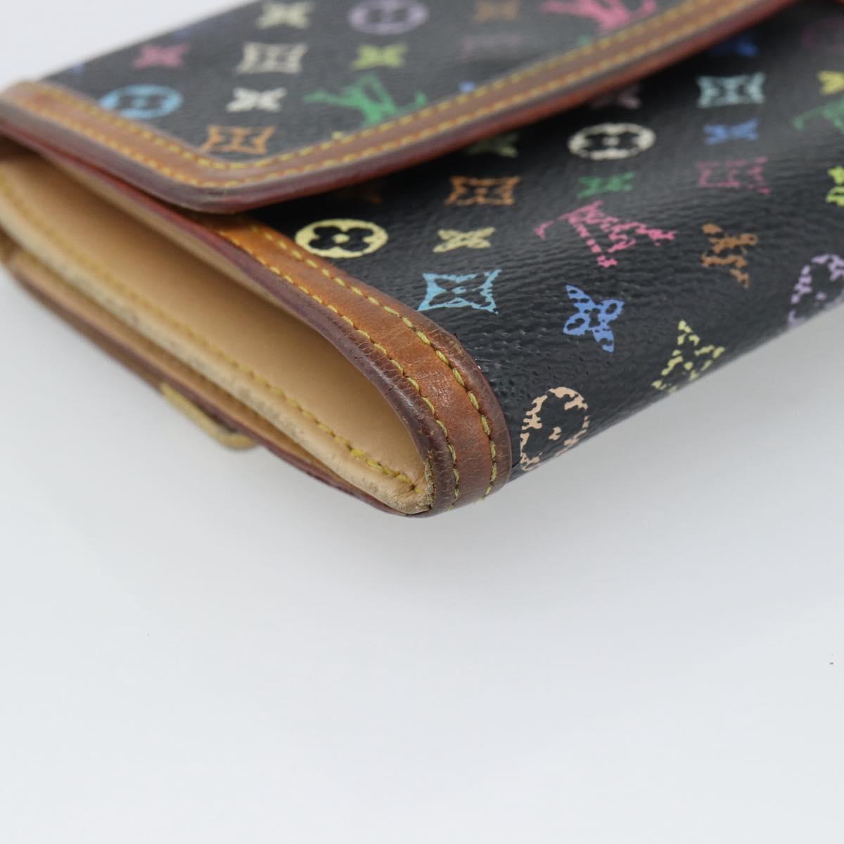 LOUIS VUITTON Multicolor Porte Monnaie Billets Cartes Credit M92984 Auth bs36569