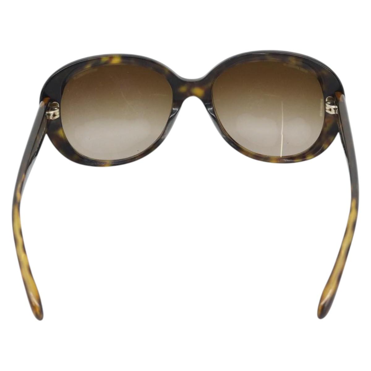 CHANEL Sunglasses plastic Brown CC Auth bs36570