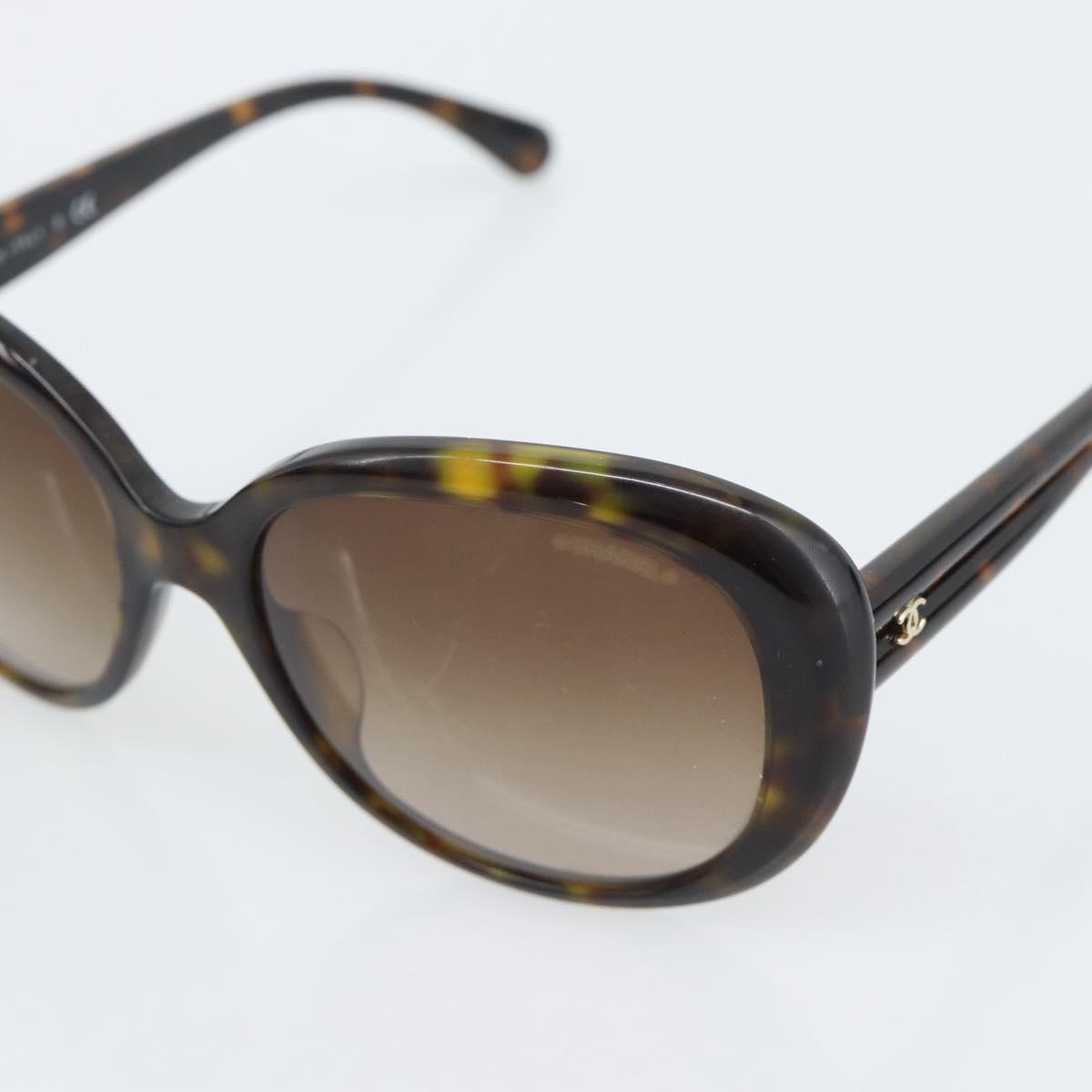 CHANEL Sunglasses plastic Brown CC Auth bs36570