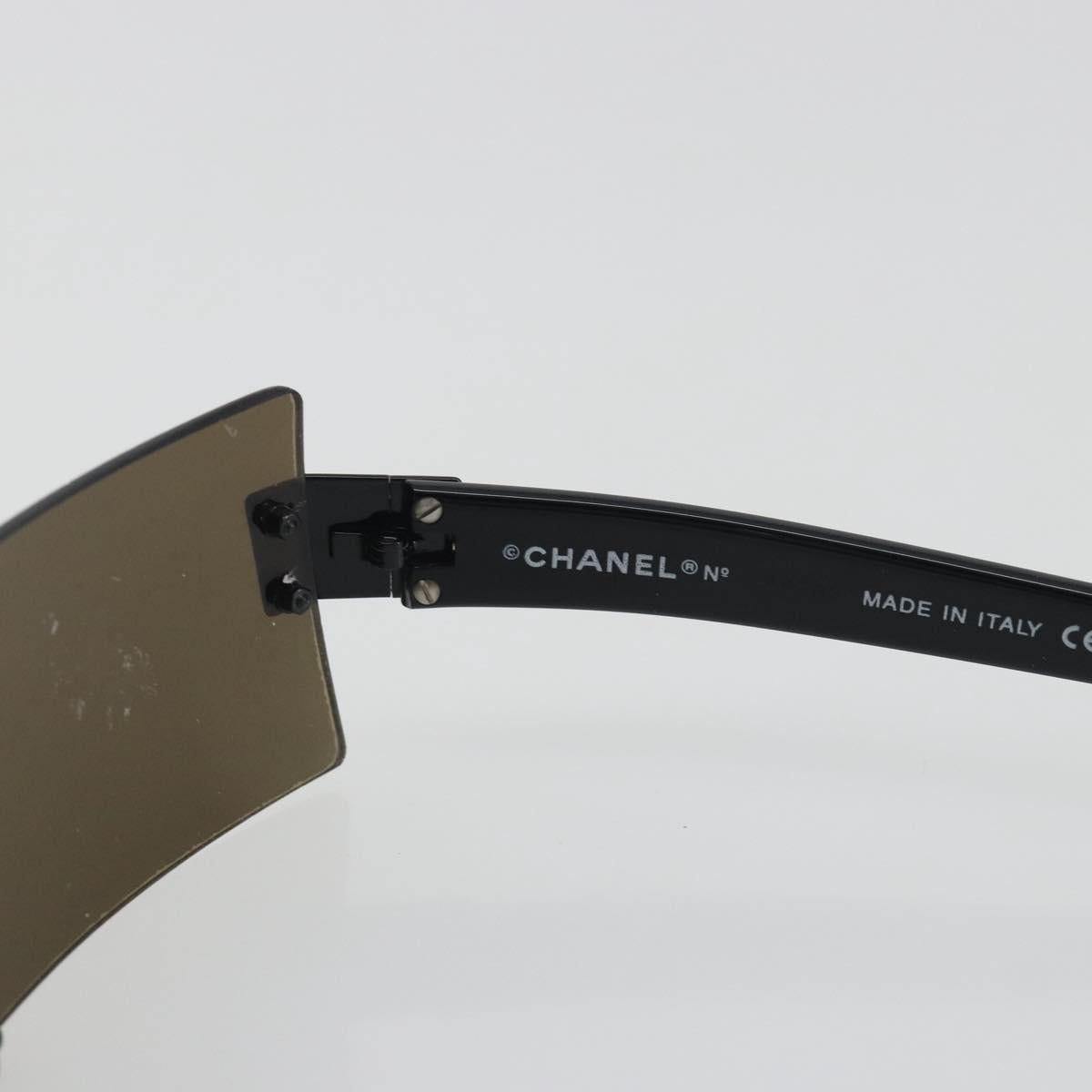 CHANEL Sunglasses plastic Black CC Auth bs36572