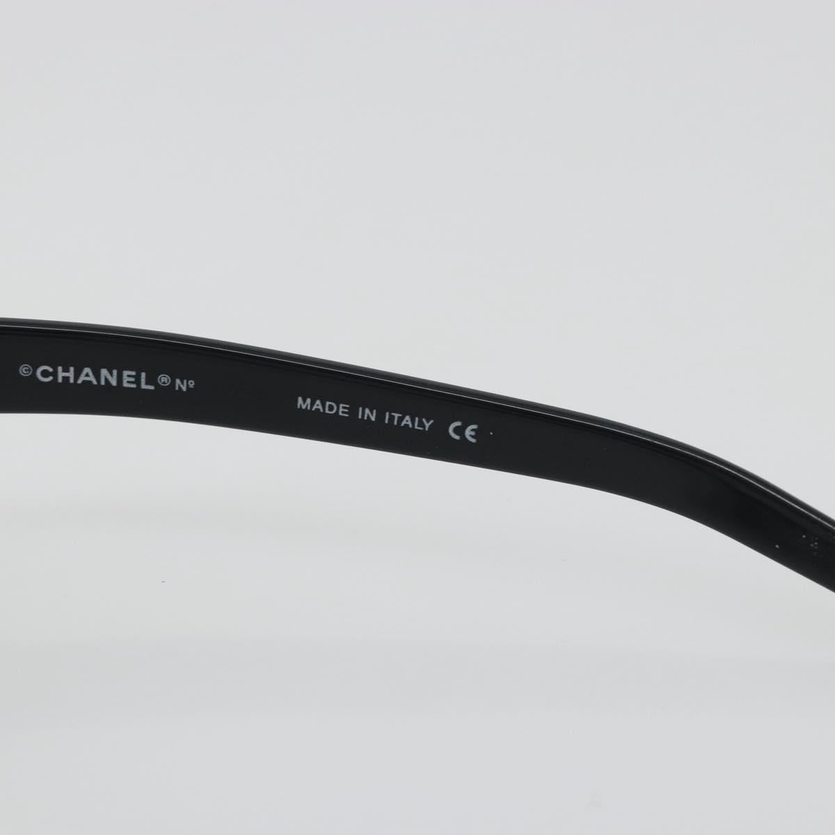 CHANEL Sunglasses plastic Black CC Auth bs36572