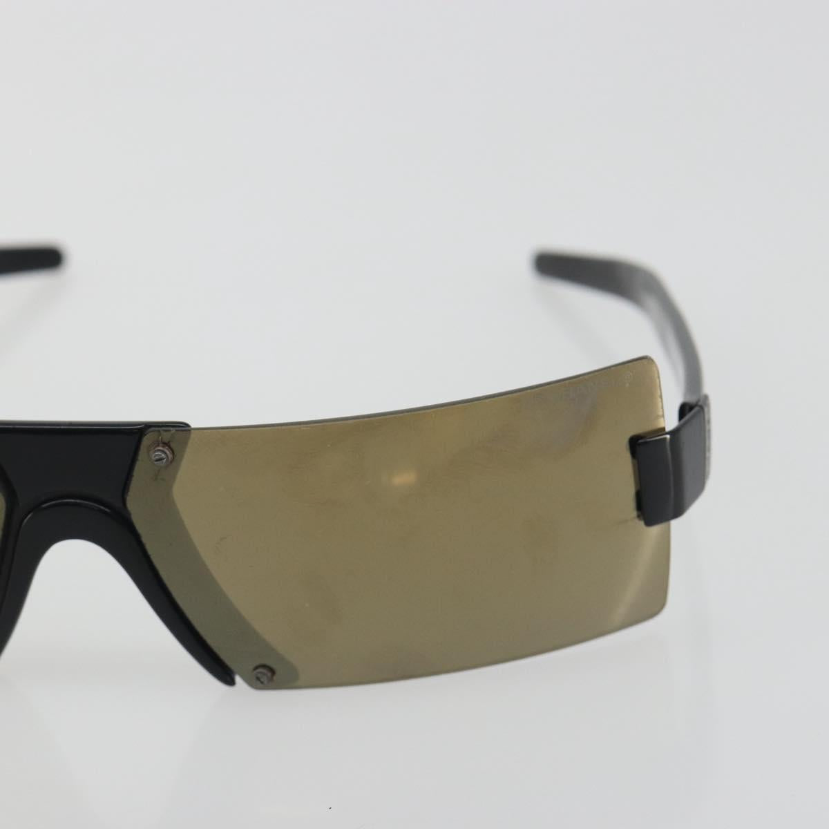 CHANEL Sunglasses plastic Black CC Auth bs36572
