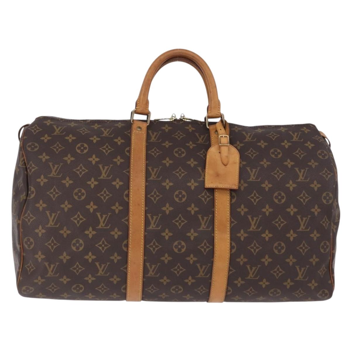 LOUIS VUITTON Monogram Keepall 50 Boston Bag M41426 LV Auth bs36574