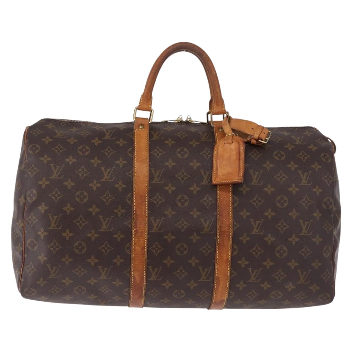 LOUIS VUITTON Monogram Keepall 50 Boston Bag M41426 LV Auth bs36575