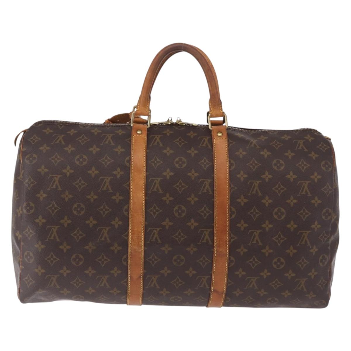LOUIS VUITTON Monogram Keepall 50 Boston Bag M41426 LV Auth bs36575
