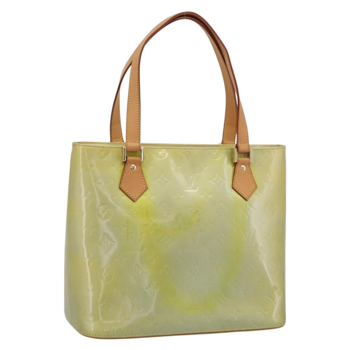 LOUIS VUITTON Monogram Vernis Houston Hand Bag Gris M91053 LV Auth bs36580