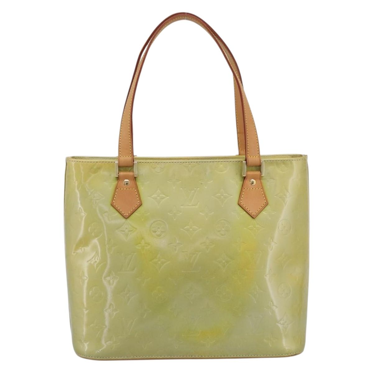 LOUIS VUITTON Monogram Vernis Houston Hand Bag Gris M91053 LV Auth bs36580