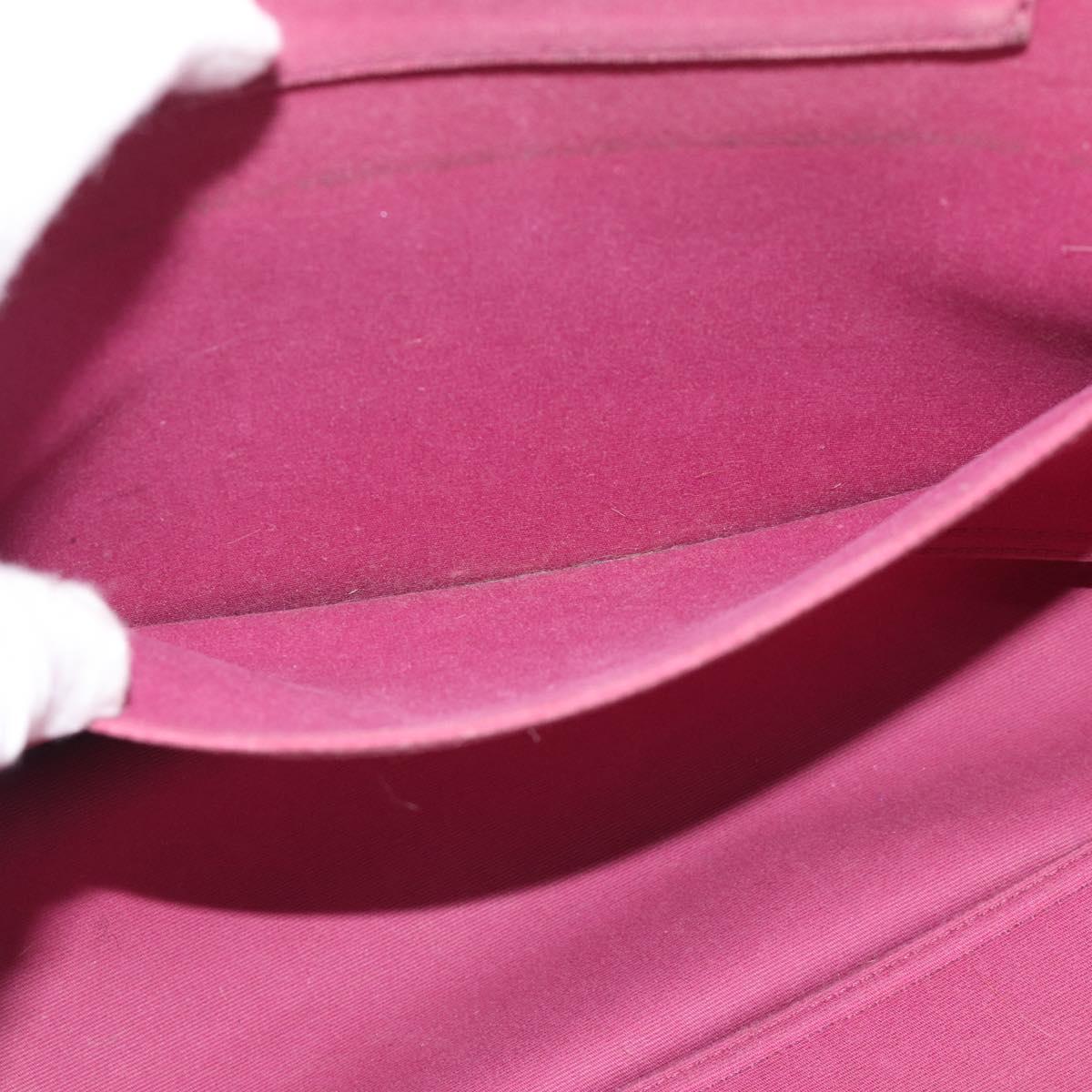 HERMES Kabak Elan PM Hand Bag Canvas Pink Auth bs36581