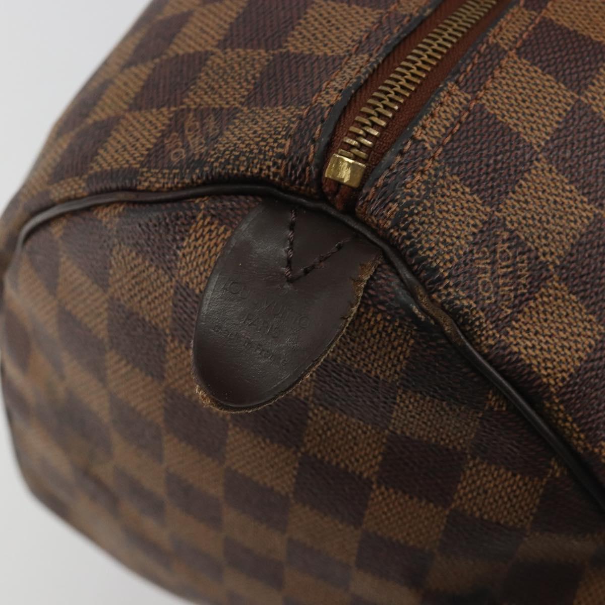 LOUIS VUITTON Damier Ebene Speedy 35 Hand Bag N41363 LV Auth bs36583