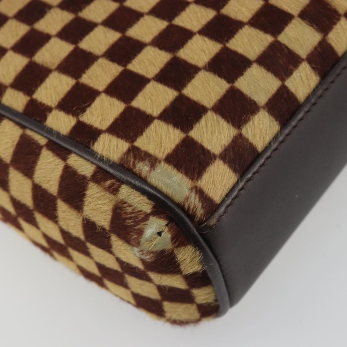LOUIS VUITTON Damie Sovage Lion Hand Bag Black M92131 LV Auth bs36584