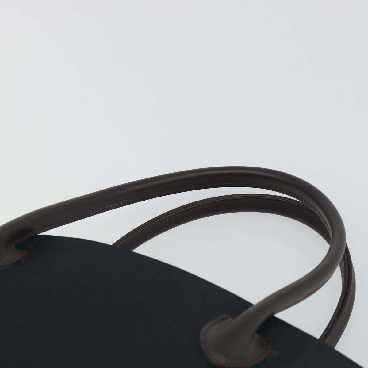 Burberrys Nova Check Blue Label Hand Bag Canvas Beige Silver Auth bs36585