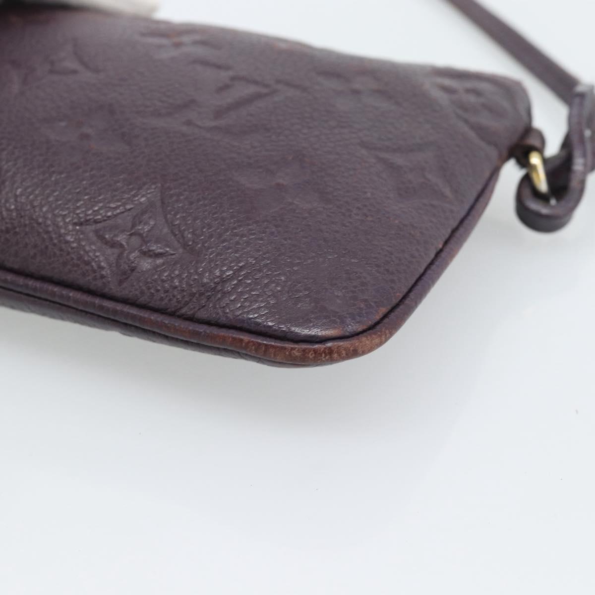 LOUIS VUITTON Monogram Empreinte Citadine PM Pouch Purple LV Auth bs36589
