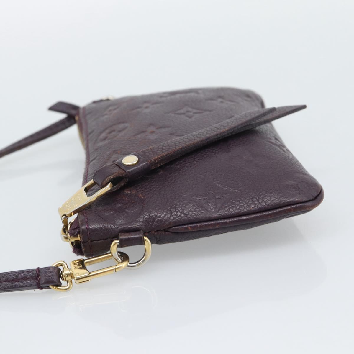 LOUIS VUITTON Monogram Empreinte Citadine PM Pouch Purple LV Auth bs36589