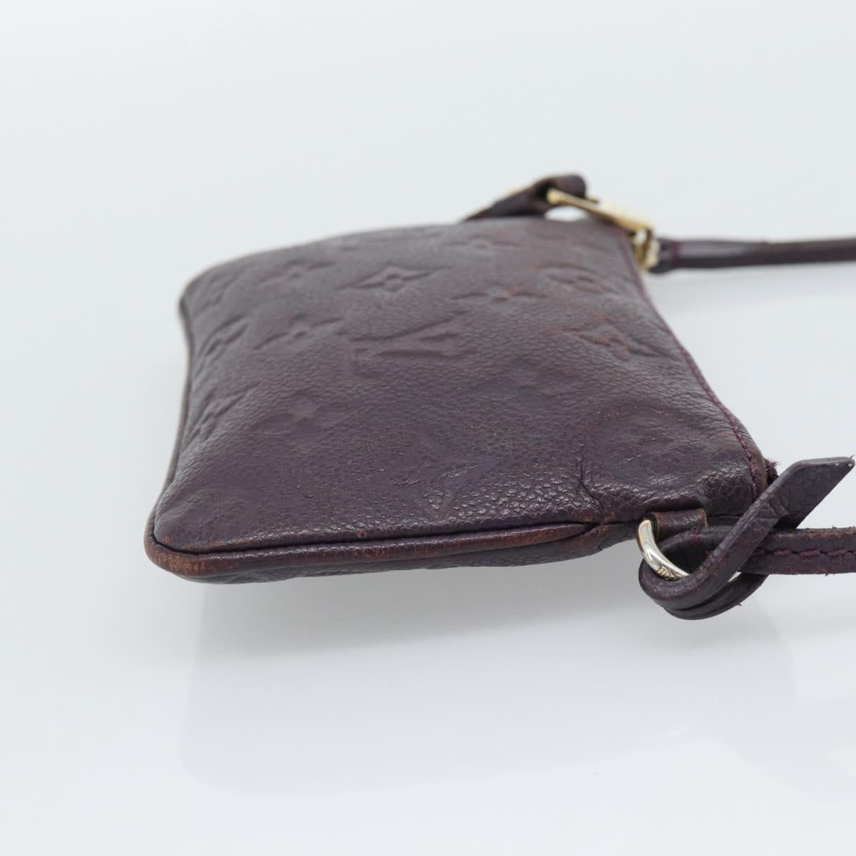 LOUIS VUITTON Monogram Empreinte Citadine PM Pouch Purple LV Auth bs36589