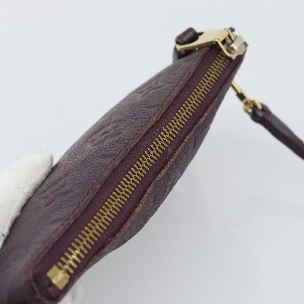 LOUIS VUITTON Monogram Empreinte Citadine PM Pouch Purple LV Auth bs36589