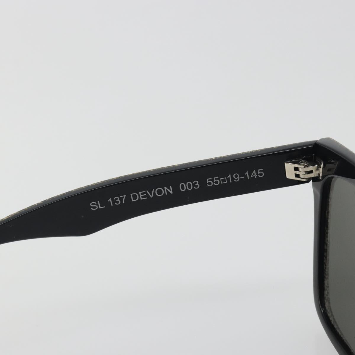 SAINT LAURENT Sunglasses plastic Black Auth bs36603