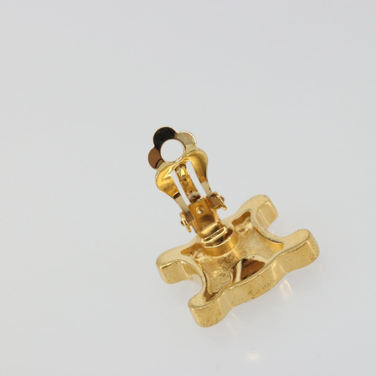 CELINE Earring metal Gold Auth bs36604