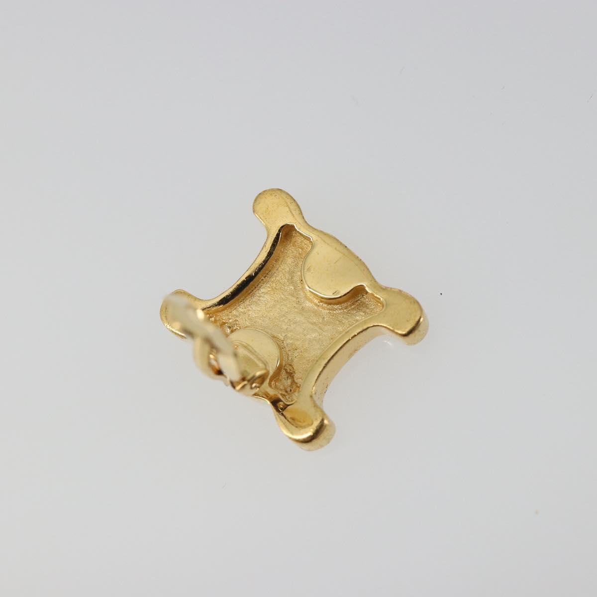 CELINE Earring metal Gold Auth bs36604