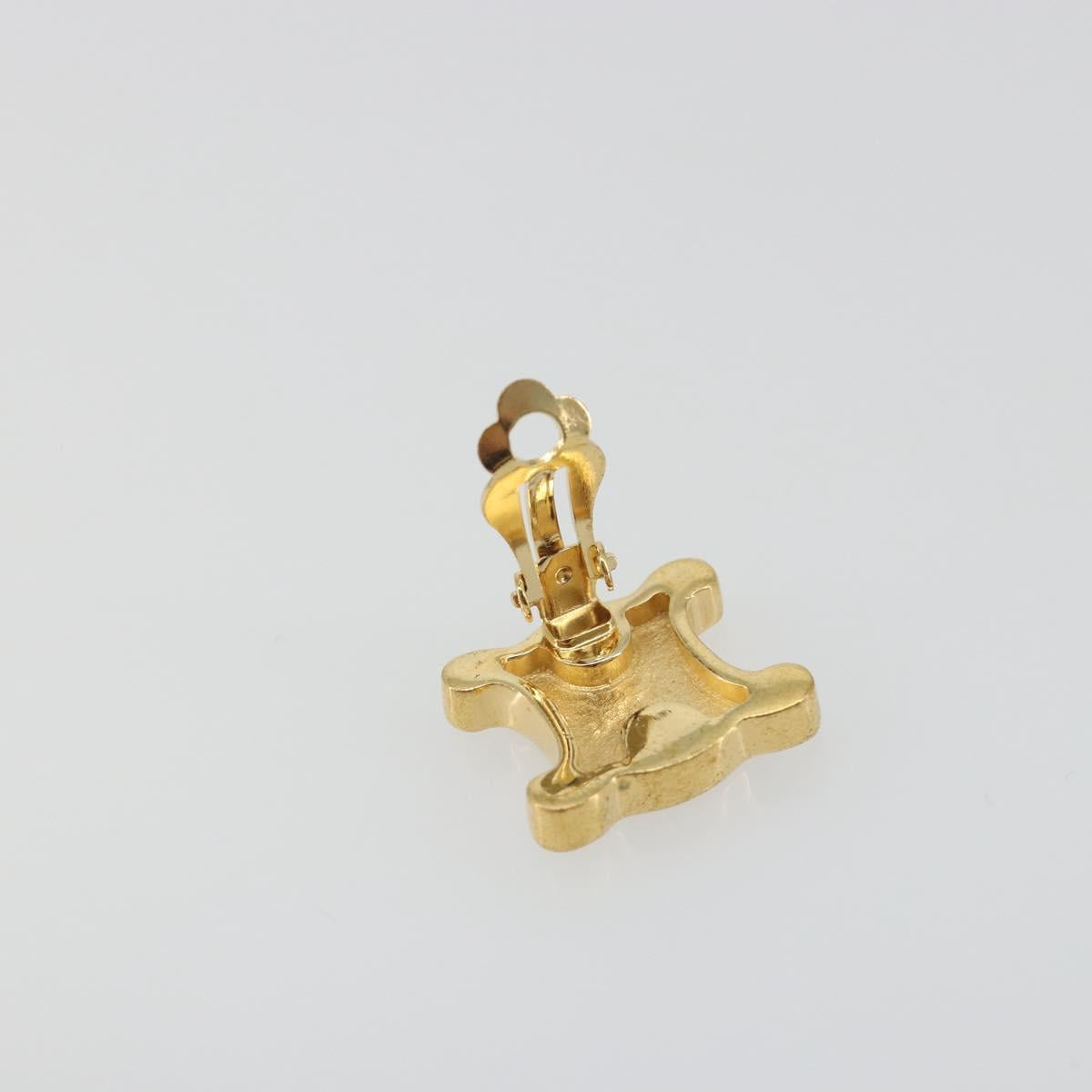 CELINE Earring metal Gold Auth bs36604