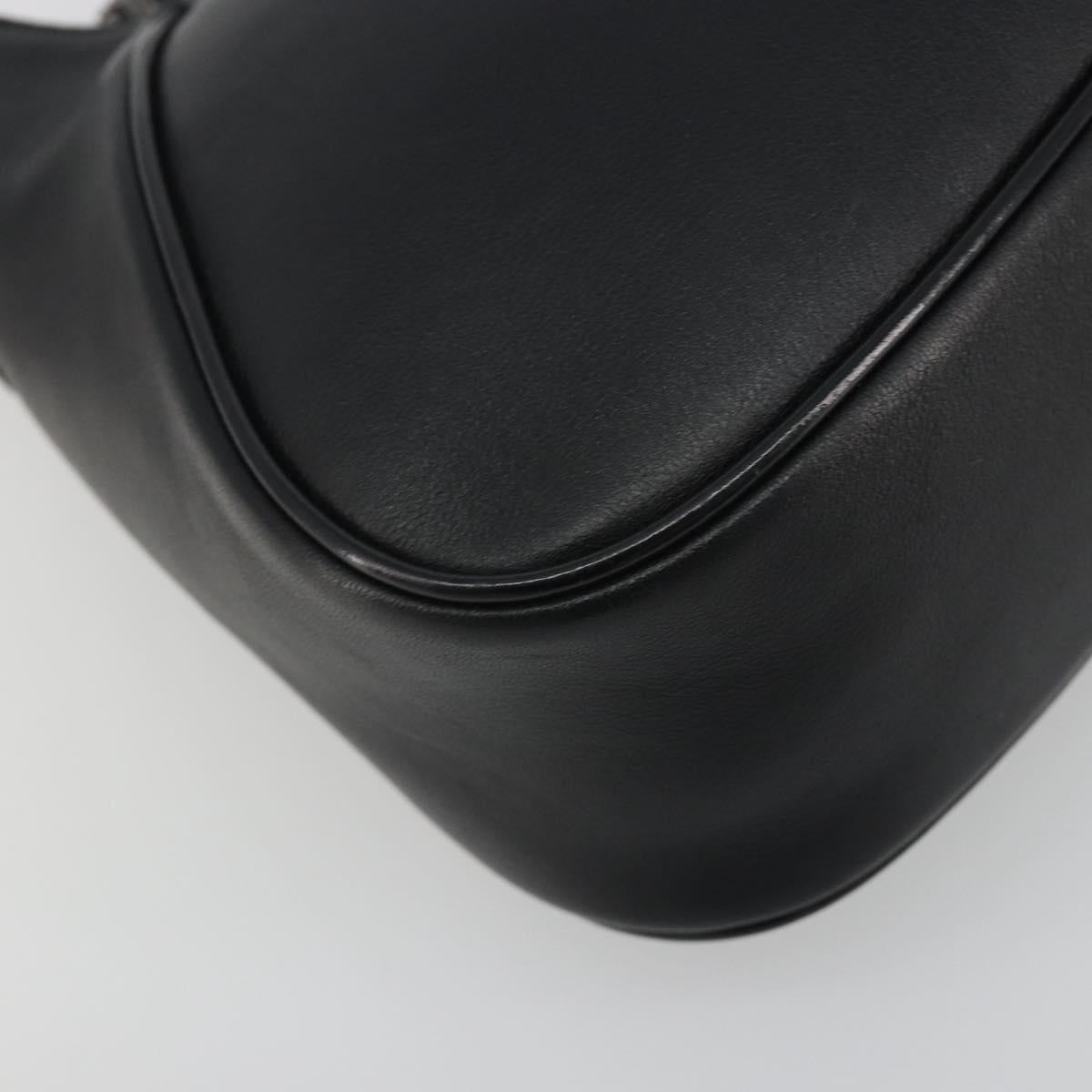 Salvatore Ferragamo Shoulder Bag Leather Black Auth bs36615V