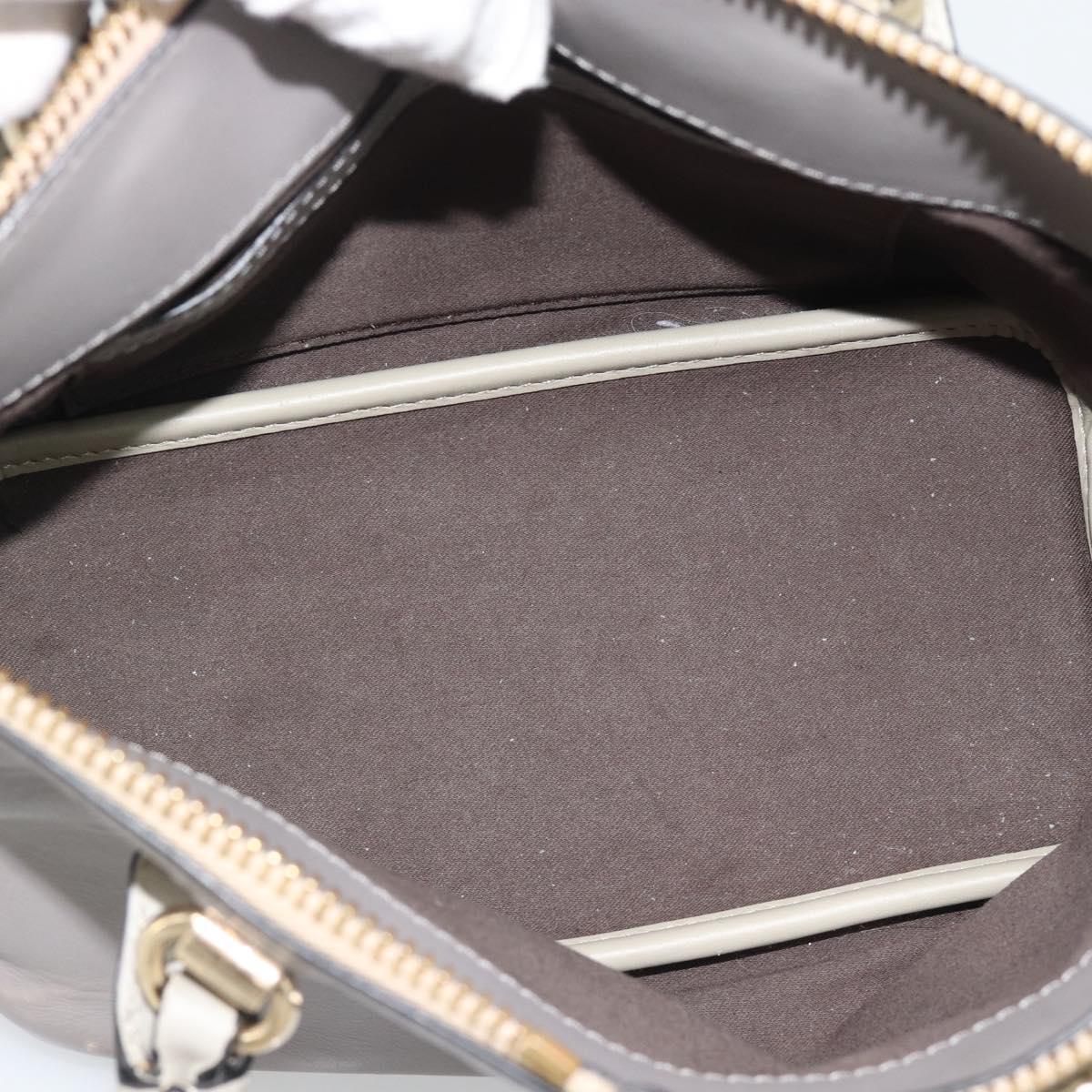 Chloe Hand Bag Leather 2way Gray Gold Auth bs36618A