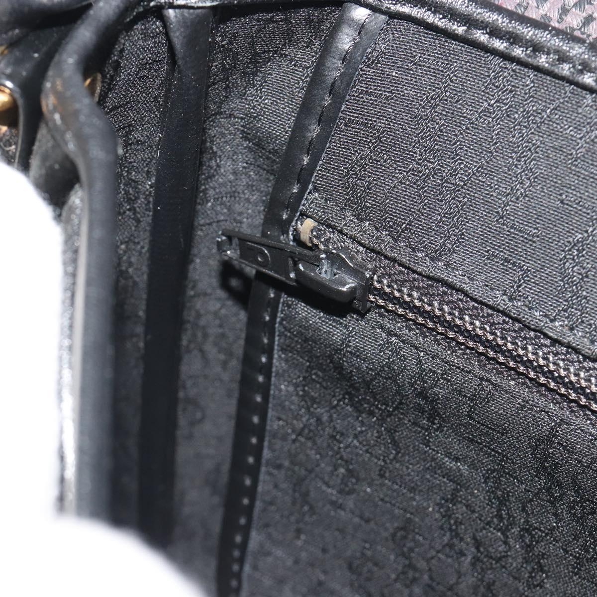 SAINT LAURENT Shoulder Bag PVC Canvas Black Gold Auth bs36624