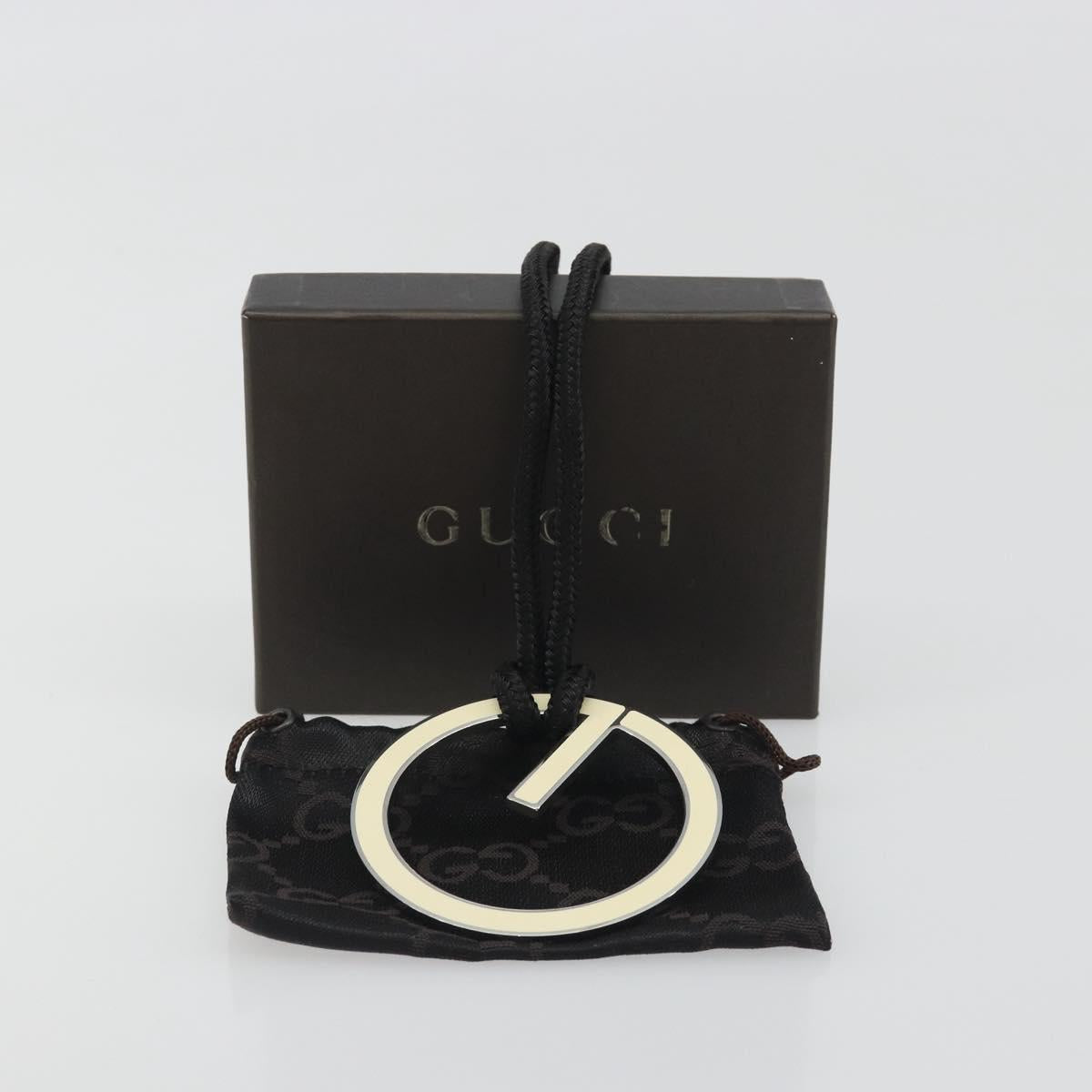 GUCCI G Logo Necklace metal Silver Auth bs36627V