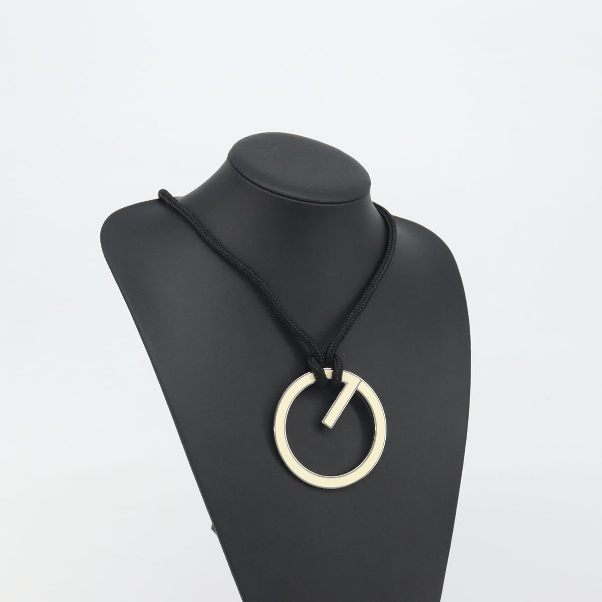 GUCCI G Logo Necklace metal Silver Auth bs36627V