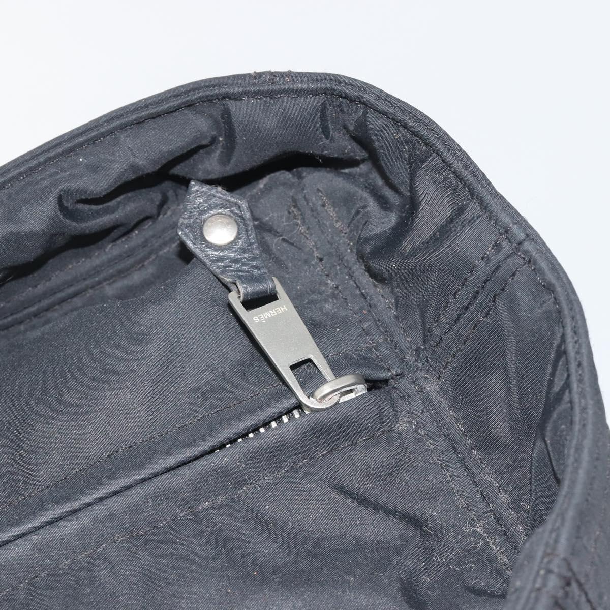 HERMES Acape Luco PM Hand Bag Nylon Black Auth bs36629