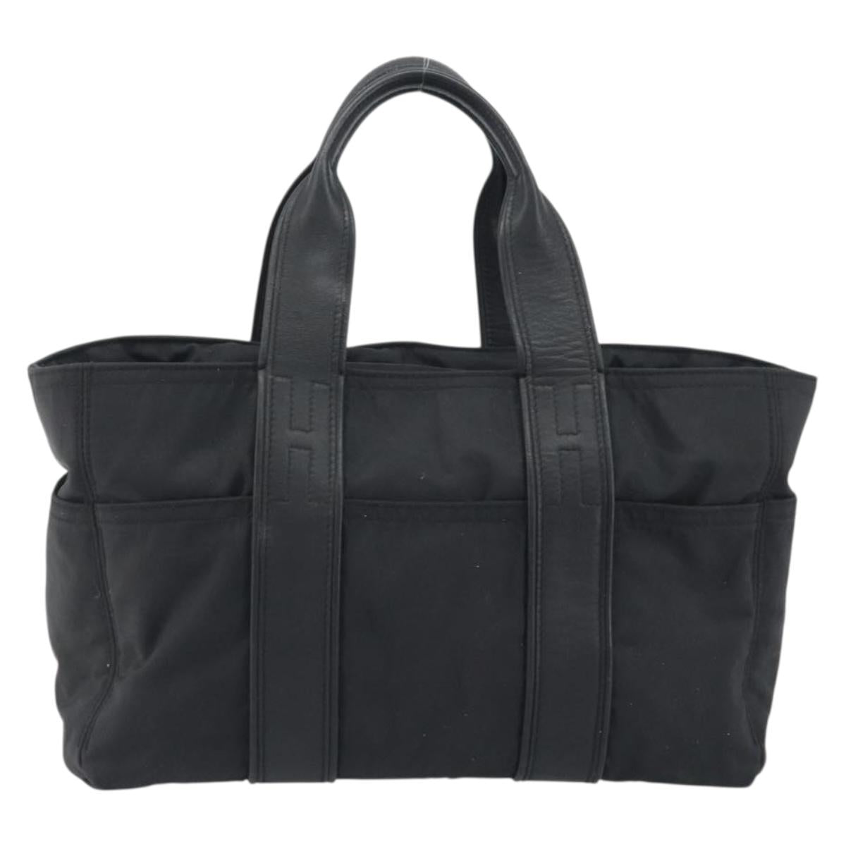 HERMES Acape Luco PM Hand Bag Nylon Black Auth bs36629