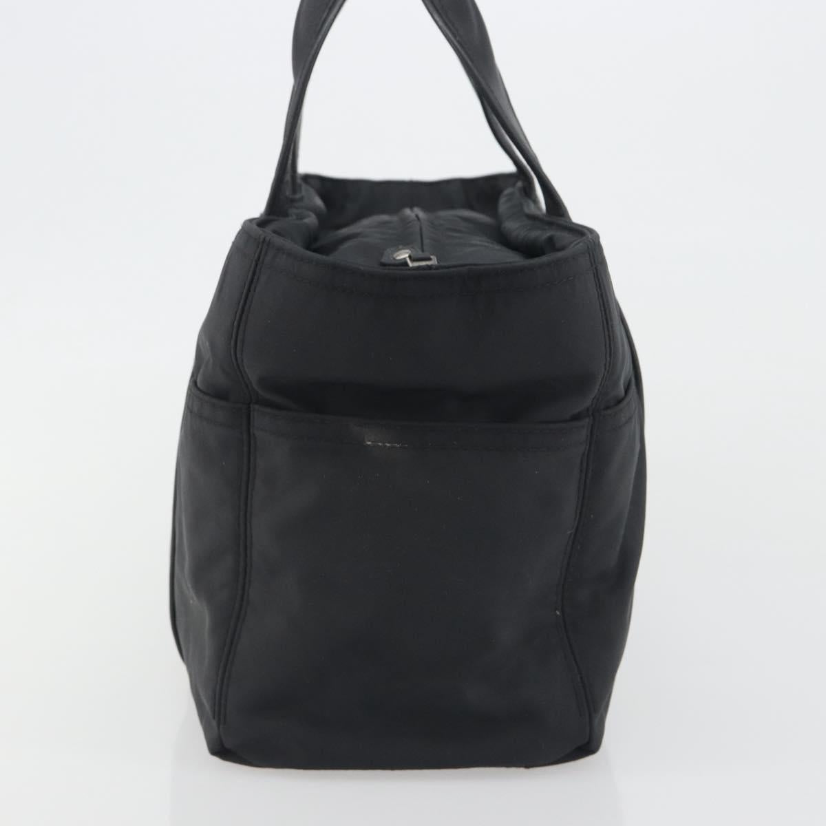 HERMES Acape Luco PM Hand Bag Nylon Black Auth bs36629