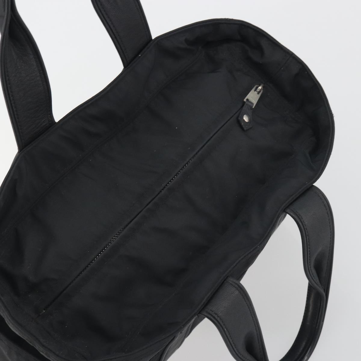 HERMES Acape Luco PM Hand Bag Nylon Black Auth bs36629