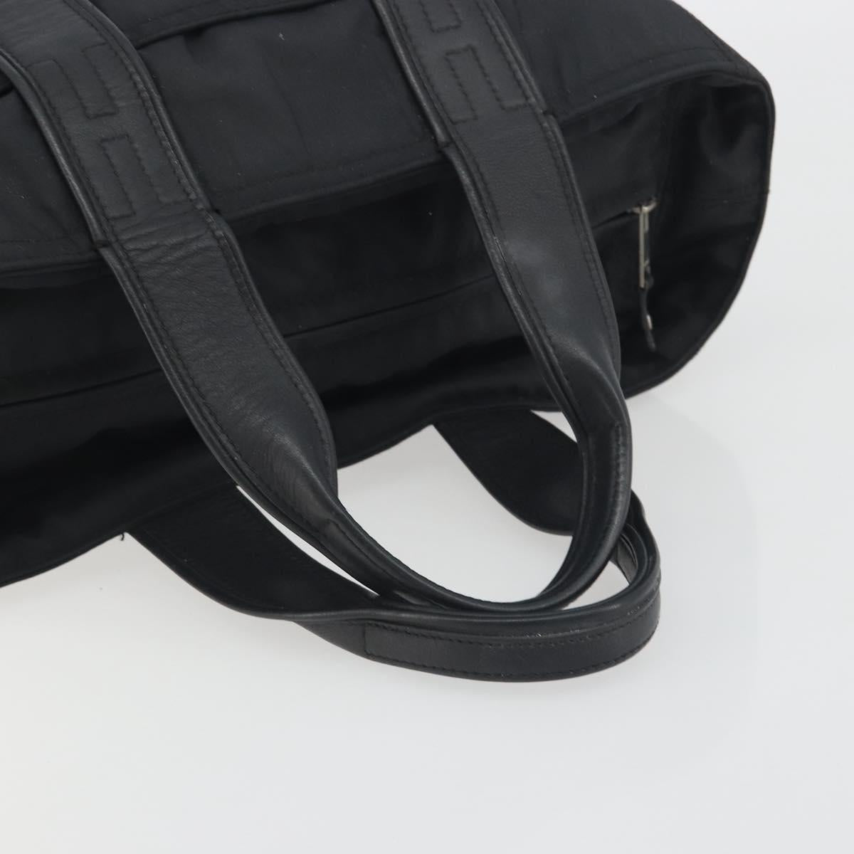 HERMES Acape Luco PM Hand Bag Nylon Black Auth bs36629