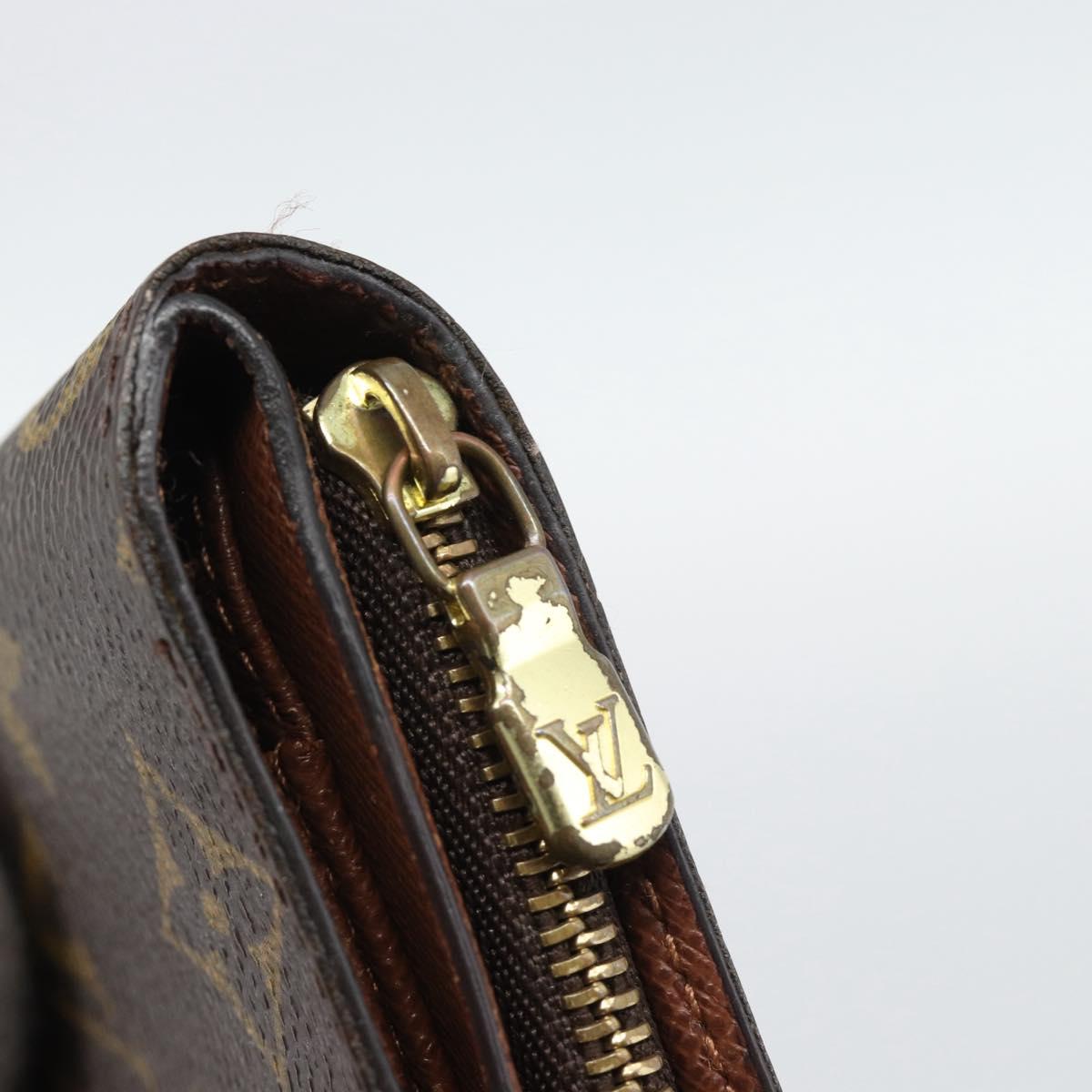 LOUIS VUITTON Monogram Compact Zip Wallet M61667 LV Auth bs36635