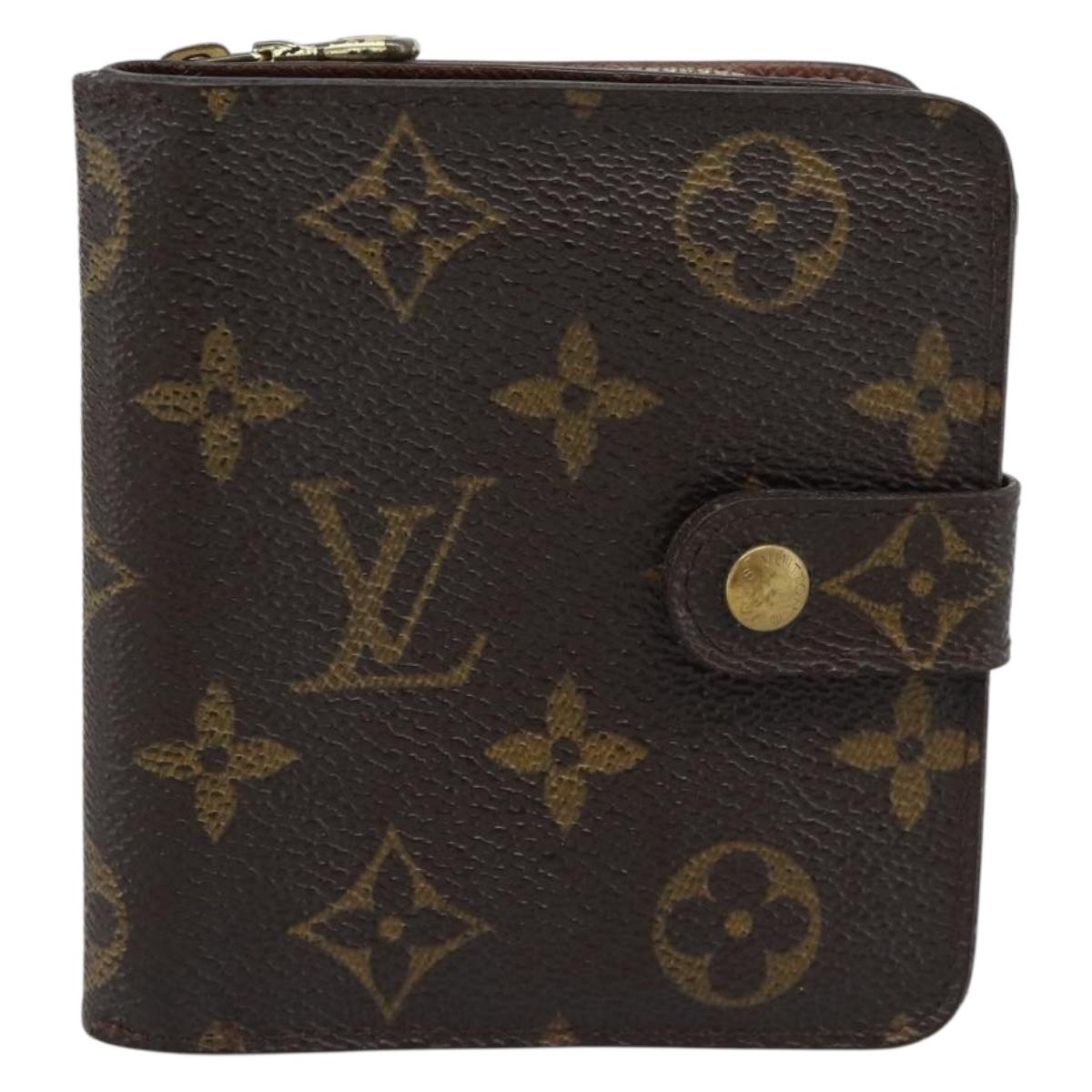 LOUIS VUITTON Monogram Compact Zip Wallet M61667 LV Auth bs36635