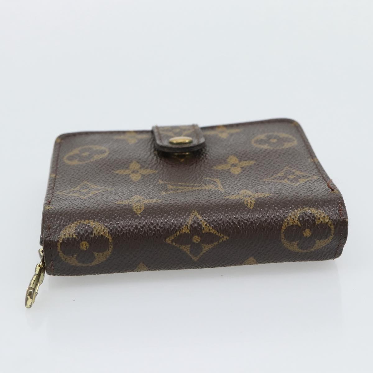 LOUIS VUITTON Monogram Compact Zip Wallet M61667 LV Auth bs36635