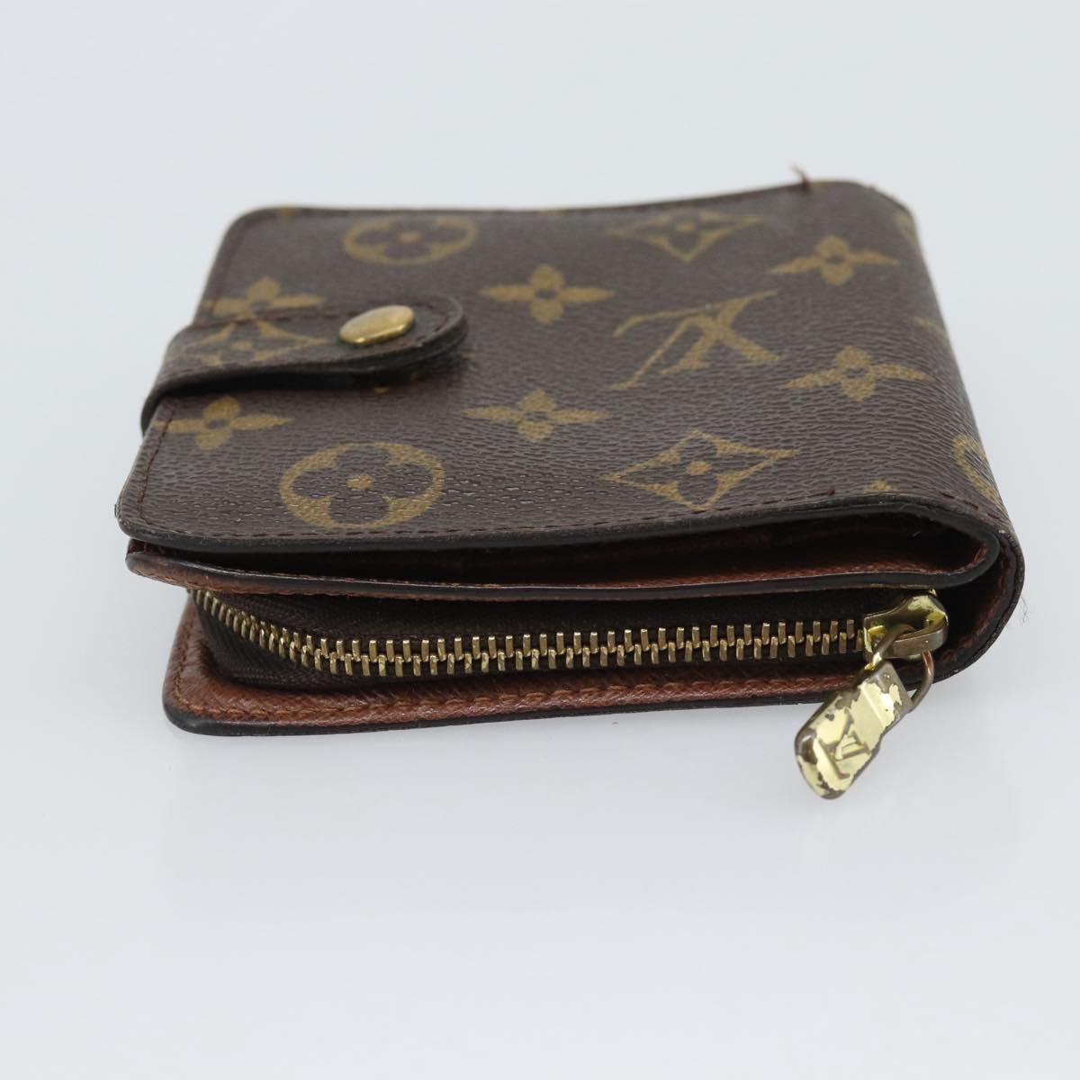 LOUIS VUITTON Monogram Compact Zip Wallet M61667 LV Auth bs36635