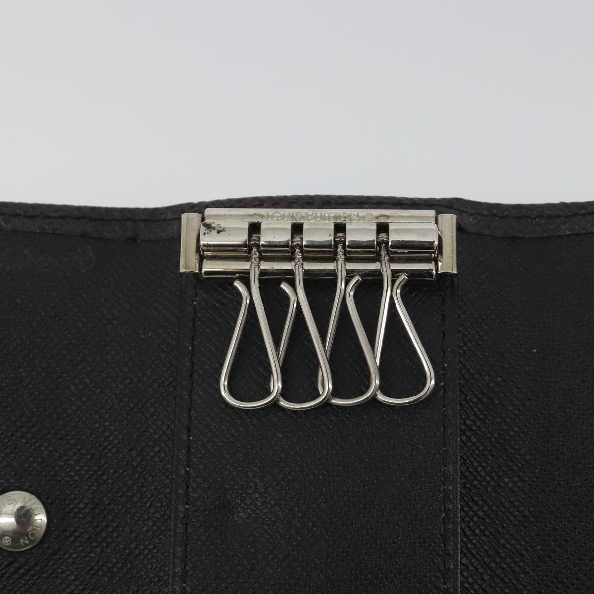 LOUIS VUITTON Taiga Multicles 4 Key Case Ardoise M30522 LV Auth bs36642