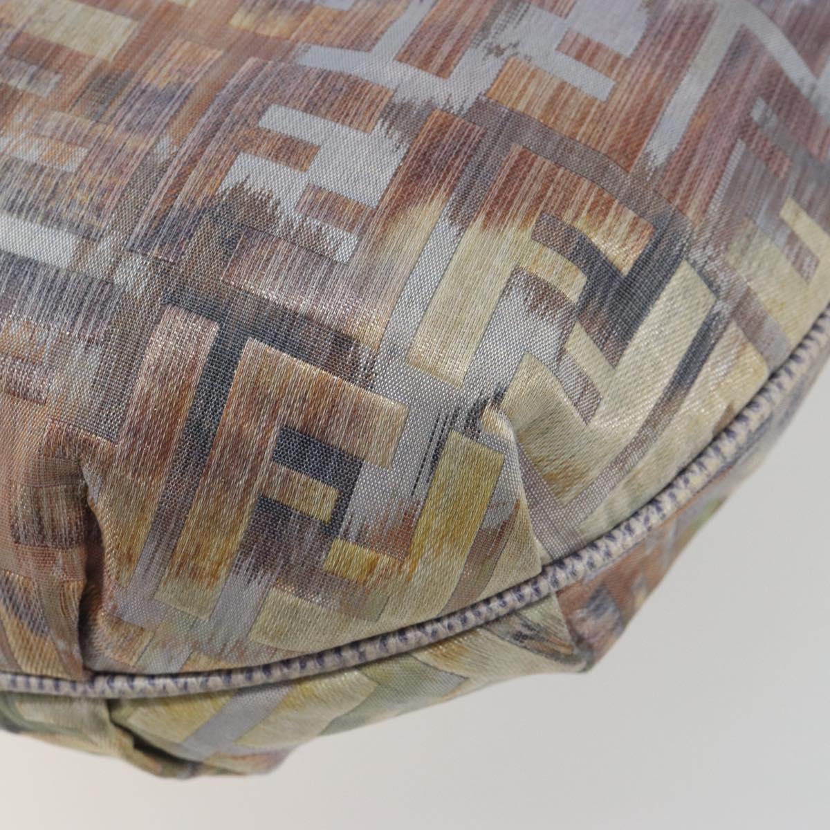 FENDI Zucca Canvas Chain Hand Bag Multicolor Gold Auth bs36645